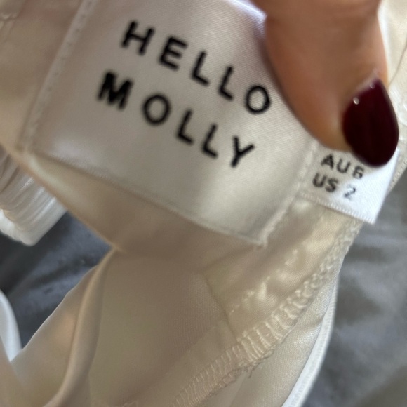 White Satin Strapless Dress - Picture 6 of 6